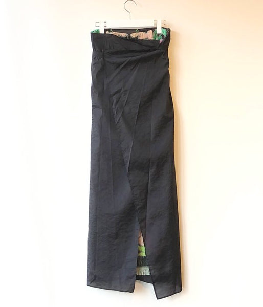 FUMIKA_UCHIDA/Pile/FLORAL WRAP SKIRT(BLACK)