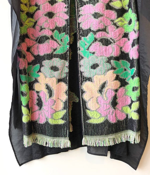 FUMIKA_UCHIDA/Pile/FLORAL WRAP SKIRT(BLACK)