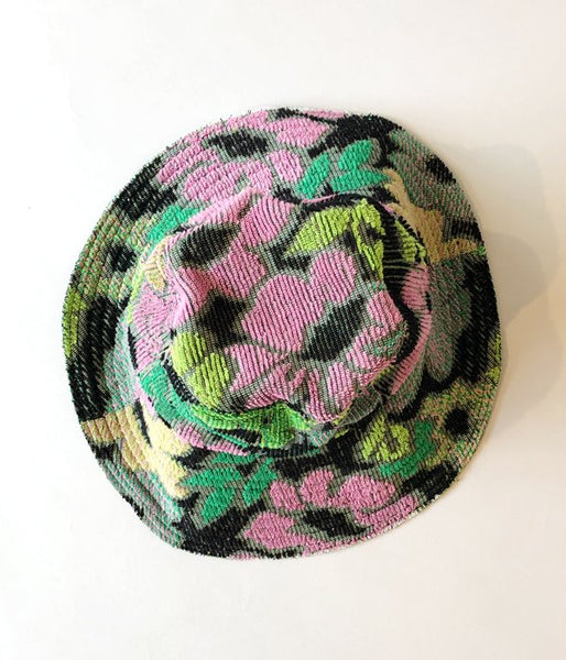 FUMIKA_UCHIDA/Pile/FLORAL REVERSIBLE BUCKET HAT(BLACK)