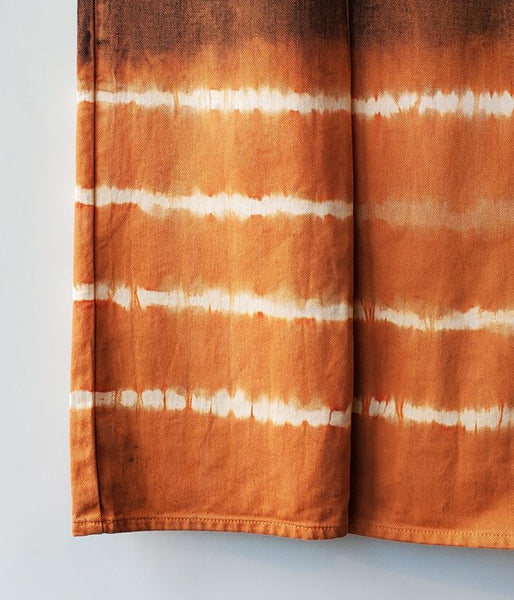 FUMIKA_UCHIDA/TIE-DYE WIDE STRAIGHT PANTS(BLK/ORANGE)
