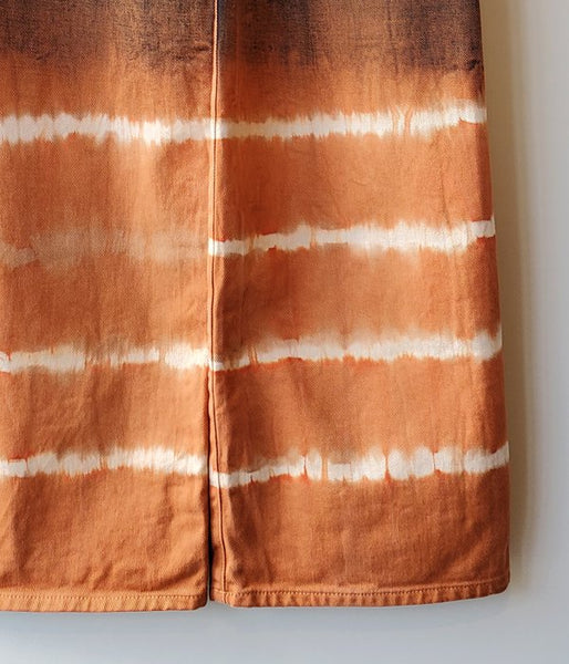 FUMIKA_UCHIDA/TIE-DYE WIDE STRAIGHT PANTS(BLK/ORANGE)