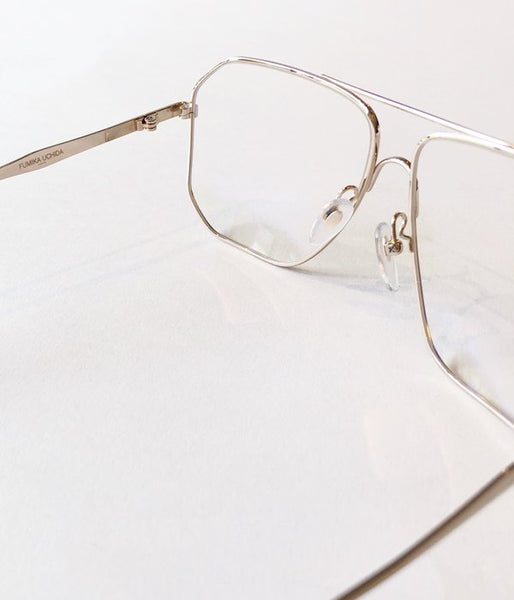 FUMIKA_UCHIDA/METAL FLAME SHOOTING SUNGLASS(WHITEGOLD)
