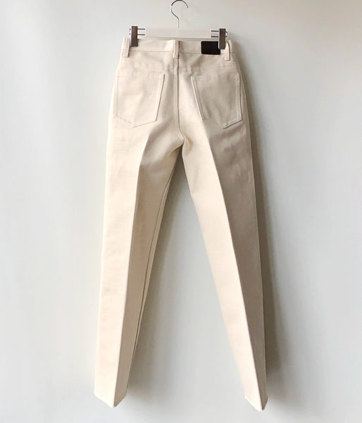 FUMIKA_UCHIDA/Bonding Denim/WIDE STRAGIHT PANTS(KINARI/WHT/size34)