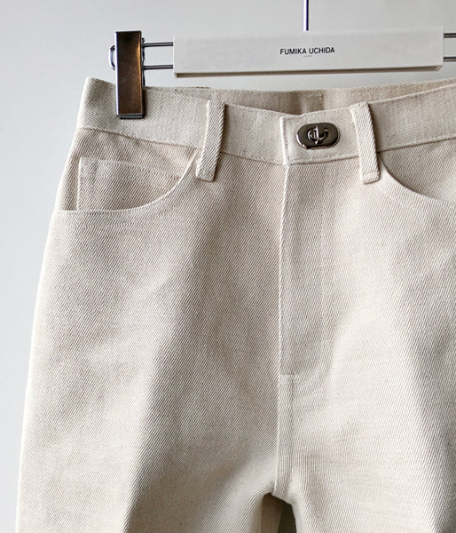 FUMIKA_UCHIDA/Bonding Denim/WIDE STRAGIHT PANTS(KINARI/WHT/size34)