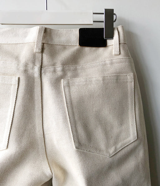 FUMIKA_UCHIDA/Bonding Denim/WIDE STRAGIHT PANTS(KINARI/WHT/size34)