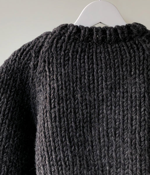 FUMIKA_UCHIDA/Wool Hand Knitted/CROPPED CARDIGAN(CHARCOAL/size36)