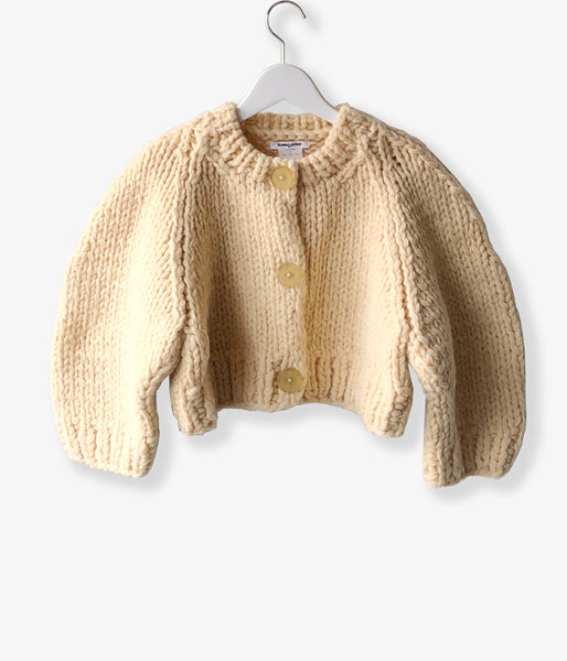 FUMIKA_UCHIDA/Wool Hand Knitted/CROPPED CARDIGAN(VANILLA/size36)