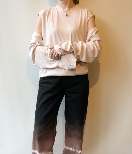 FUMIKA_UCHIDA/SEPARATE LONG-SLEEVE TEE(PINKGREY)