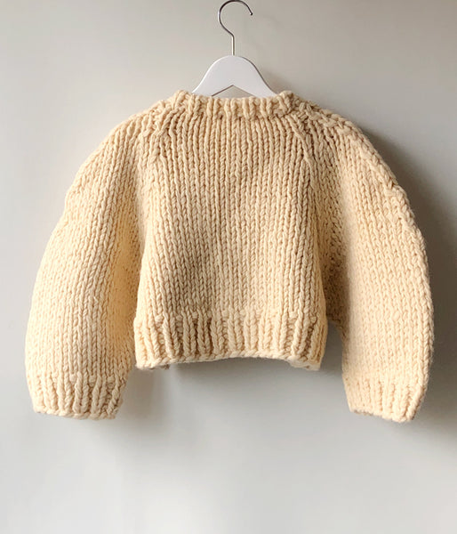 FUMIKA_UCHIDA/Wool Hand Knitted/CROPPED CARDIGAN(VANILLA/size36)
