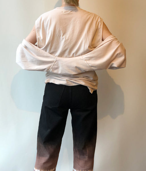 FUMIKA_UCHIDA/SEPARATE LONG-SLEEVE TEE(PINKGREY)