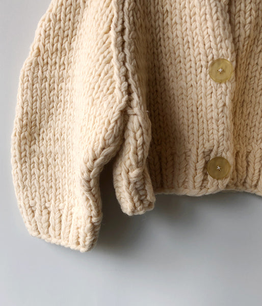 FUMIKA_UCHIDA/Wool Hand Knitted/CROPPED CARDIGAN(VANILLA/size36)