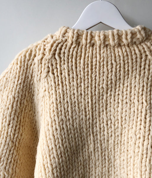 FUMIKA_UCHIDA/Wool Hand Knitted/CROPPED CARDIGAN(VANILLA/size36)