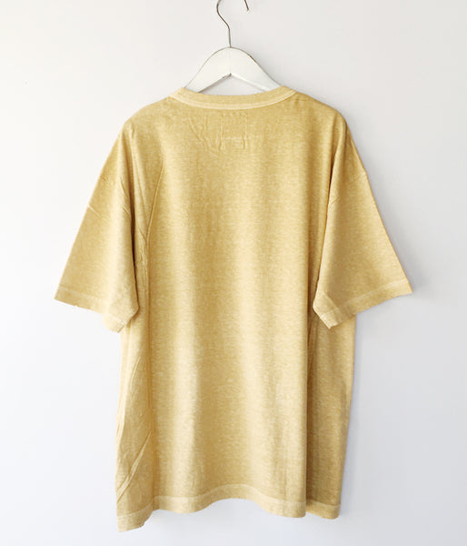 visvim/JUMBO TEE S/S (UNEVEN DYE) (MUSTARD)