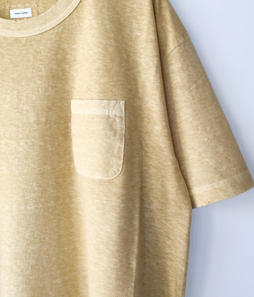 visvim/JUMBO TEE S/S (UNEVEN DYE) (MUSTARD)