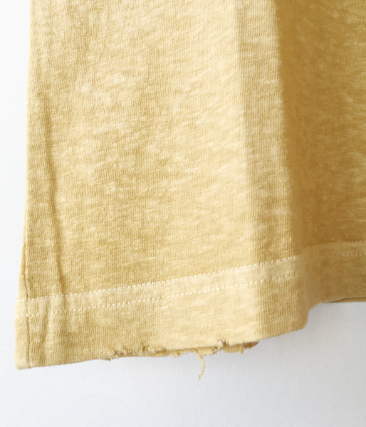 visvim/JUMBO TEE S/S (UNEVEN DYE) (MUSTARD)