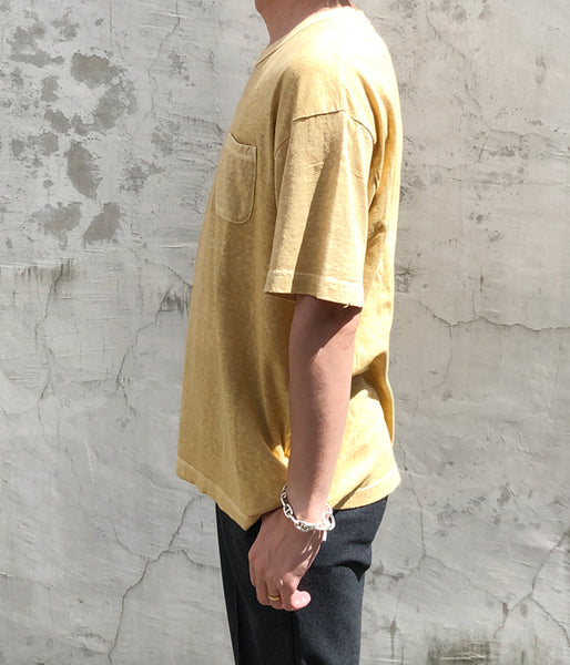 visvim/JUMBO TEE S/S (UNEVEN DYE) (MUSTARD)