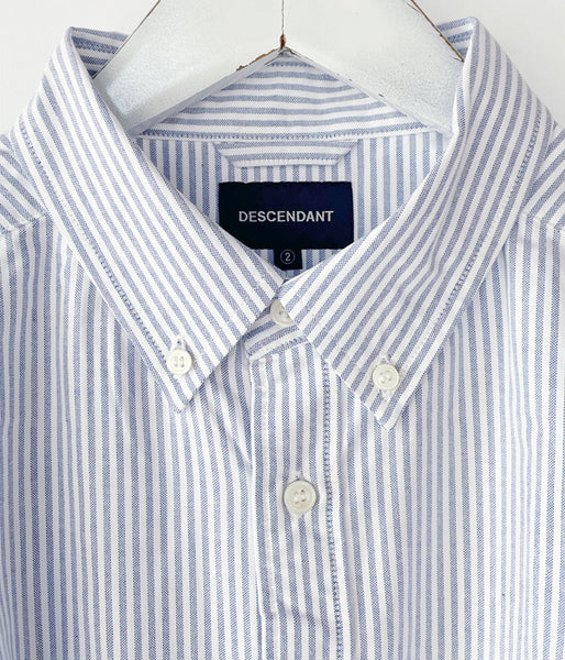 DESCENDANT/KENNEDY'S OXFORD STRIPE B.D. LS SHIRT (BLUE)