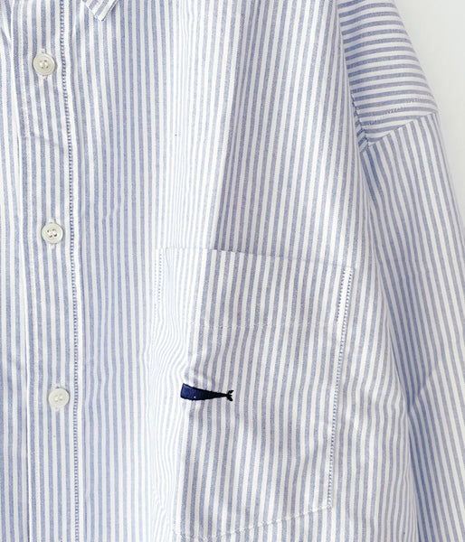 DESCENDANT/KENNEDY'S OXFORD STRIPE B.D. LS SHIRT (BLUE)