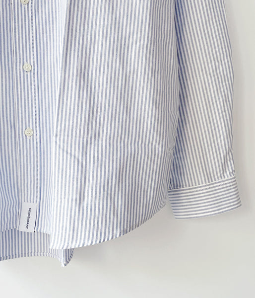 DESCENDANT/KENNEDY'S OXFORD STRIPE B.D. LS SHIRT (BLUE)