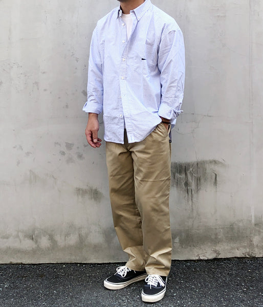 DESCENDANT/KENNEDY'S OXFORD STRIPE B.D. LS SHIRT (BLUE)