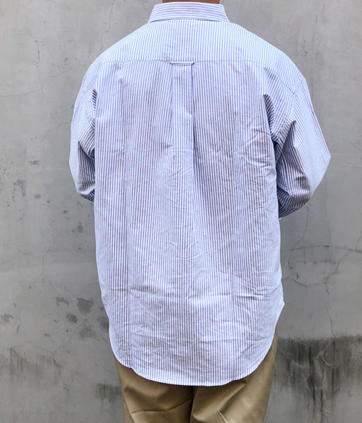DESCENDANT/KENNEDY'S OXFORD STRIPE B.D. LS SHIRT (BLUE)