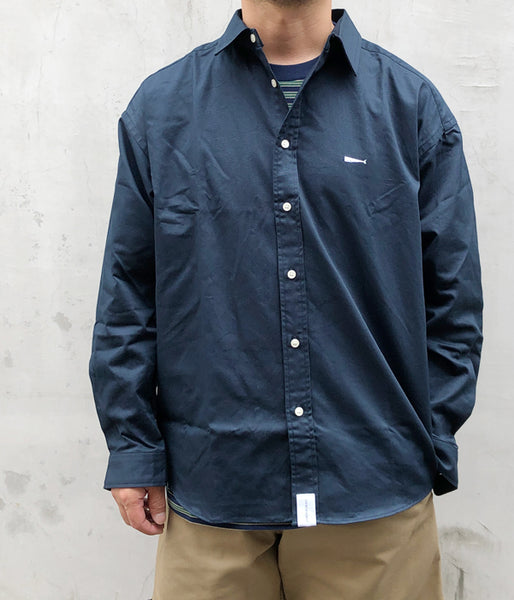 DESCENDANT/KENNEDY'S TWILL LS SHIRT (NAVY)