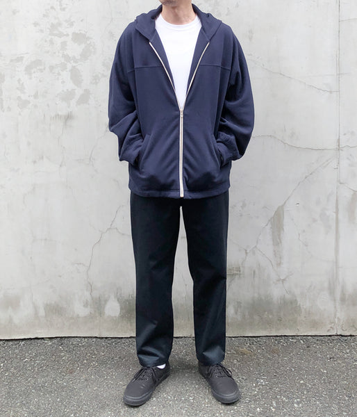 DIGAWEL/DOLMAN SLEEVE ZIP HOODIE (NAVY)