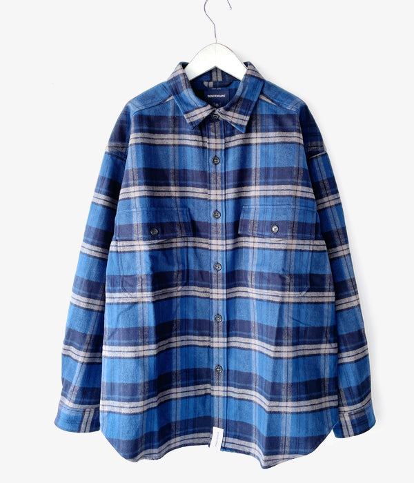 DESCENDANT ディセンダント◆ CPOC PLAID LS SHIRT DESCENDANT/CPOC PLAID LS SHIRT (NAVY)