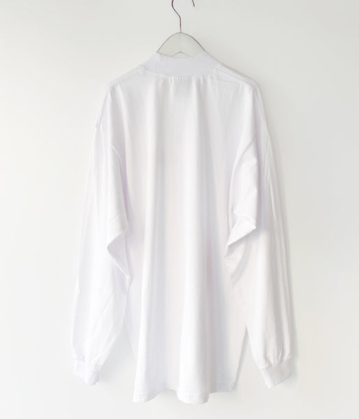 DIGAWEL/MOCK TURTLE L/S TEE(READY-MADE)EMBROIDERY (WHITE)
