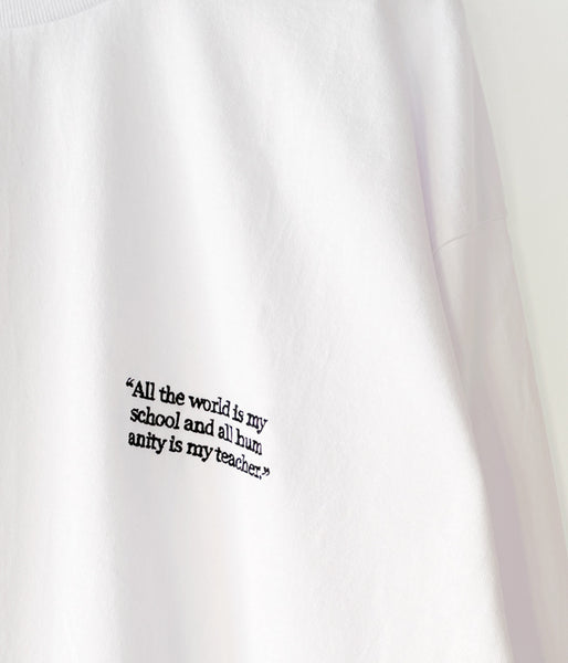 DIGAWEL/MOCK TURTLE L/S TEE(READY-MADE)EMBROIDERY (WHITE)