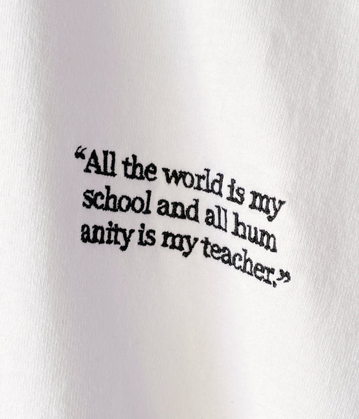 DIGAWEL/MOCK TURTLE L/S TEE(READY-MADE)EMBROIDERY (WHITE)