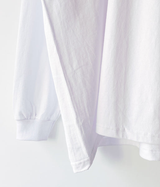 DIGAWEL/MOCK TURTLE L/S TEE(READY-MADE)EMBROIDERY (WHITE)