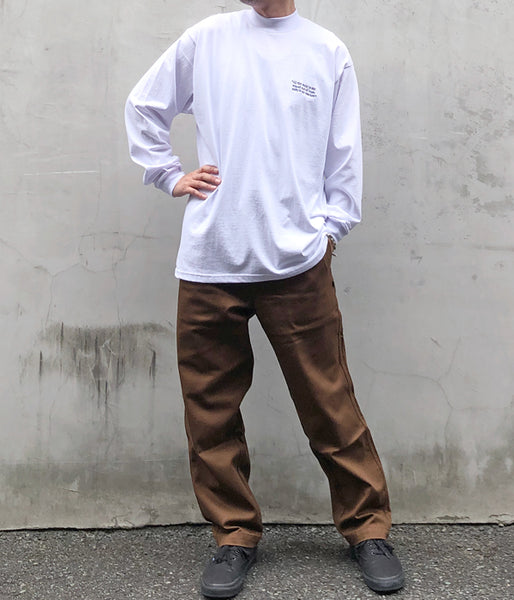 DIGAWEL/MOCK TURTLE L/S TEE(READY-MADE)EMBROIDERY (WHITE)