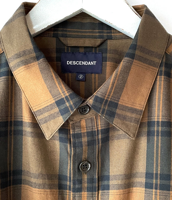 DESCENDANT/GORDIE PLAID LS SHIRT FULL SIZE (BROWN)