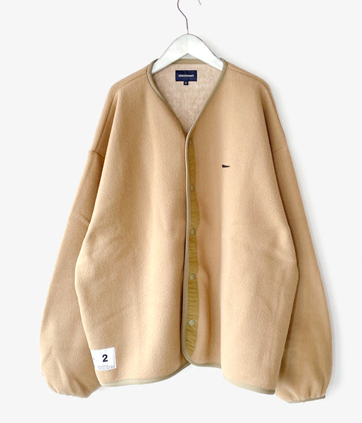DESCENDANT/KNOT FLEECE CARDIGAN (BEIGE)