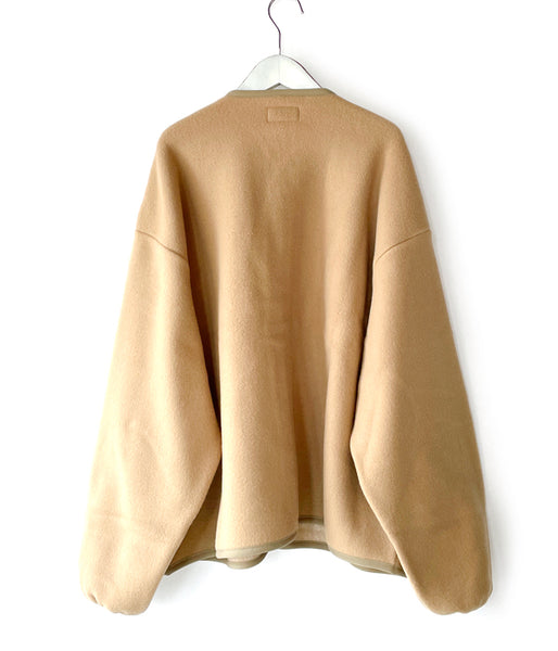 DESCENDANT/KNOT FLEECE CARDIGAN (BEIGE)