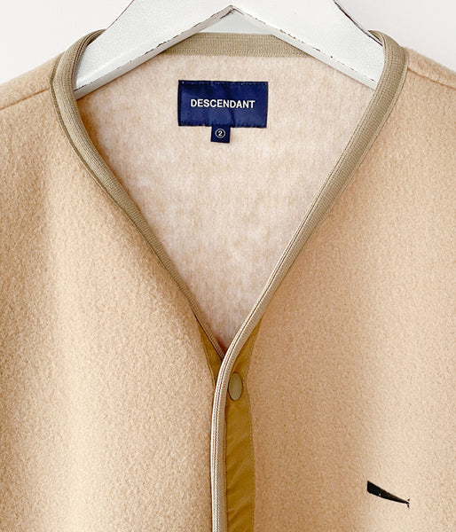 DESCENDANT/KNOT FLEECE CARDIGAN (BEIGE)