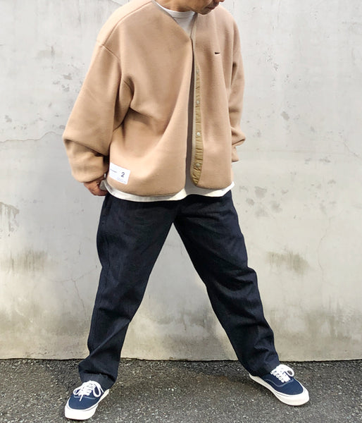 DESCENDANT/KNOT FLEECE CARDIGAN (BEIGE)