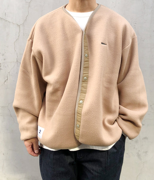 DESCENDANT/KNOT FLEECE CARDIGAN (BEIGE)