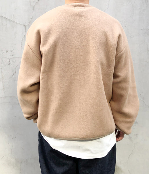 DESCENDANT/KNOT FLEECE CARDIGAN (BEIGE)