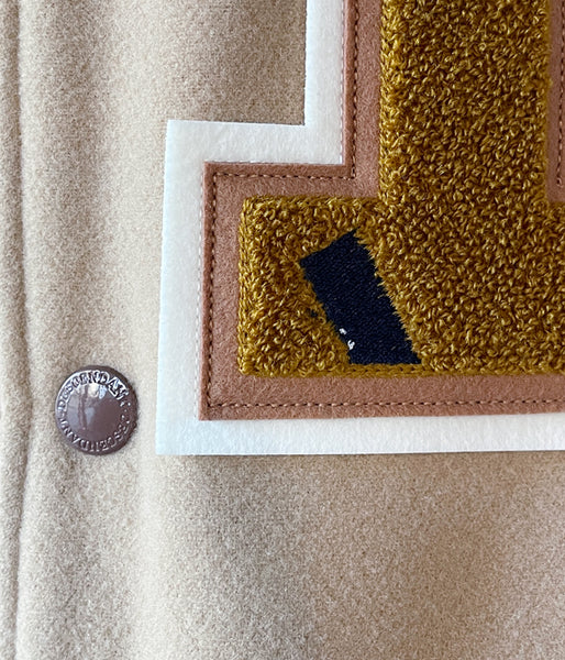 DESCENDANT/SQUAD VARSITY JACKET (BEIGE)