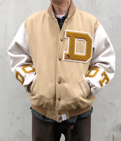 DESCENDANT/SQUAD VARSITY JACKET (BEIGE)