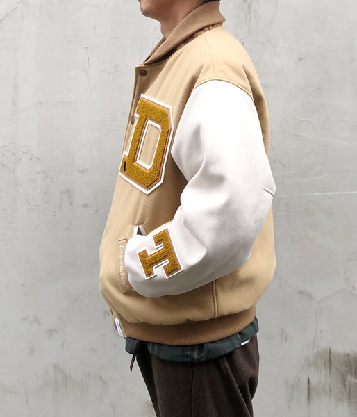 DESCENDANT/SQUAD VARSITY JACKET (BEIGE)