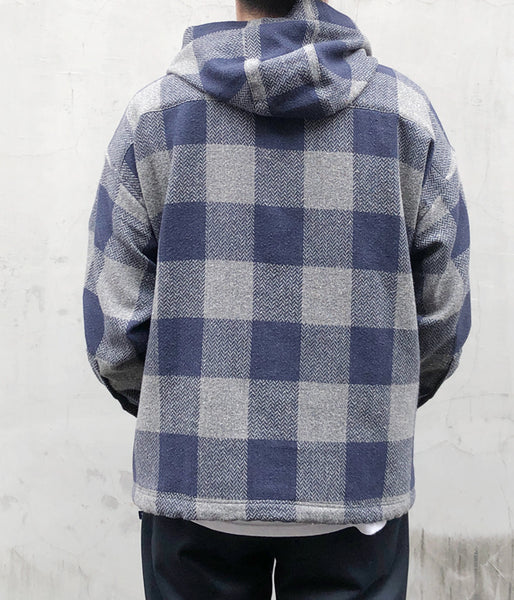 DESCENDANT/MOLE HOODED LS SHIRT FULL SIZE (NAVY)