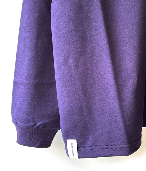 DESCENDANT/BERRYS HENLEY NECK HOODED LS (PURPLE)