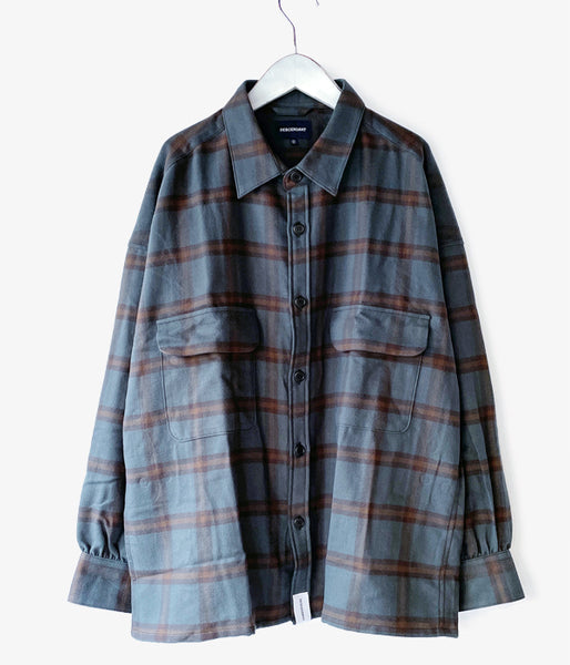DESCENDANT/VANNING PLAID LS SHIRT FULL SIZE (GREEN)