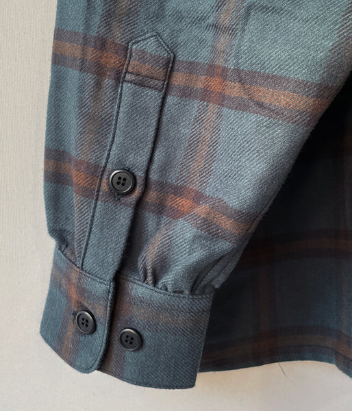 DESCENDANT/VANNING PLAID LS SHIRT FULL SIZE (GREEN)