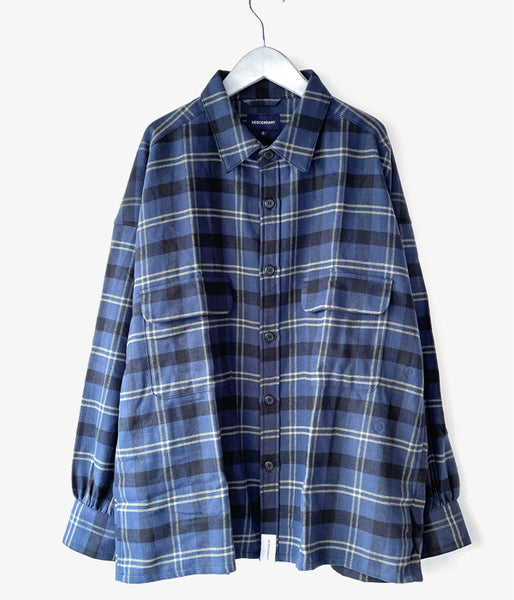DESCENDANT/VANNING PLAID LS SHIRT FULL SIZE (NAVY)