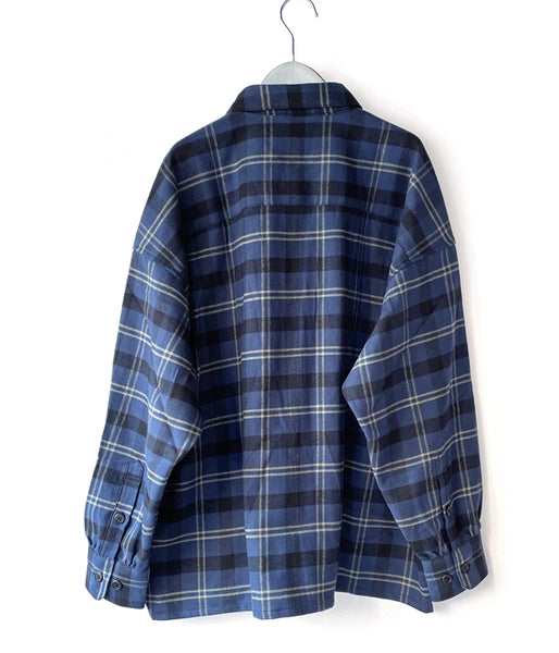 DESCENDANT/VANNING PLAID LS SHIRT FULL SIZE (NAVY)