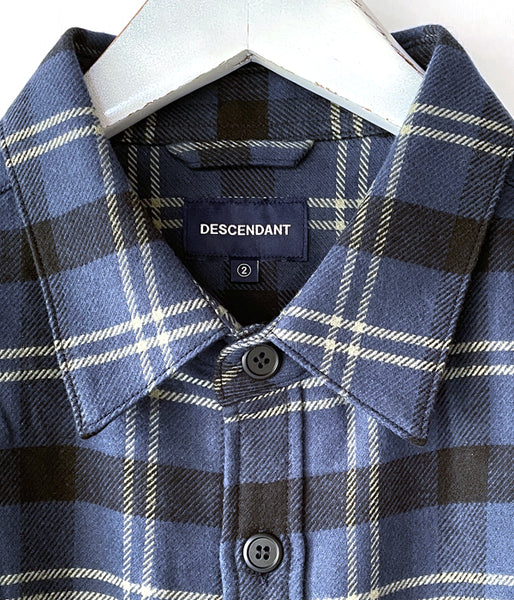 DESCENDANT/VANNING PLAID LS SHIRT FULL SIZE (NAVY)